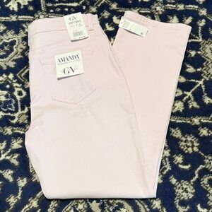 Gloria Vanderbilt Amanda Light Pink Jeans Size 12